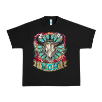 Black Mom Bull Skull Mother's Day Urban Heavy Tee - CowGirlArtShop