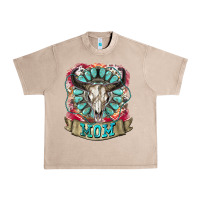 French Oak Mom Bull Skull Mother's Day Urban Heavy Tee - CowGirlArtShop