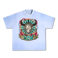 Grape Ice Mom Bull Skull Mother's Day Urban Heavy Tee - CowGirlArtShop