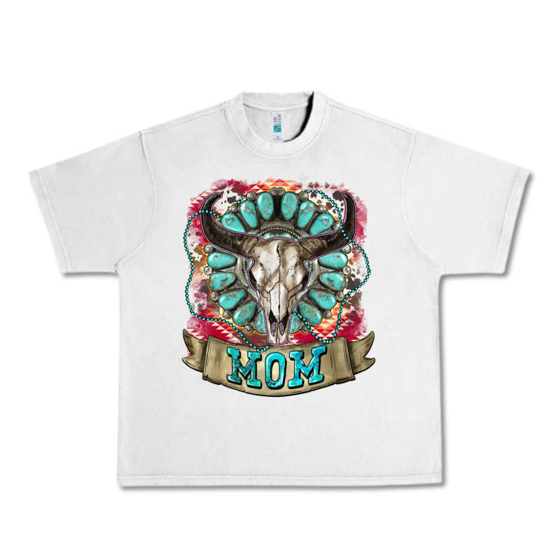 Mom Bull Skull Mother's Day Urban Heavy Tee by CowGirlArtShop | Teevron