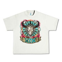 Pistachio Mom Bull Skull Mother's Day Urban Heavy Tee - CowGirlArtShop