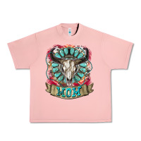 Salmon Mom Bull Skull Mother's Day Urban Heavy Tee - CowGirlArtShop