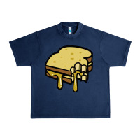 Navy foodie t  shirt grilled cheese sandwich t  shirt Urban Heavy Tee - longCreatives