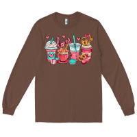 Chestnut valentines day coffee cups (1) Long Sleeve Tee - OliviaCreatesArt