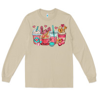 Mushroom valentines day coffee cups (1) Long Sleeve Tee - OliviaCreatesArt