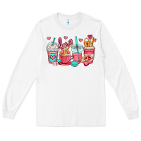 White valentines day coffee cups (1) Long Sleeve Tee - OliviaCreatesArt