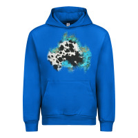 Cobalt cowhide turquoise patch Urban Hoodie - AdoDesignShop