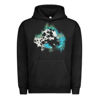 Pigment Black cowhide turquoise patch Urban Hoodie - AdoDesignShop