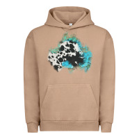 Pigment Burro cowhide turquoise patch Urban Hoodie - AdoDesignShop