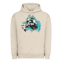 Pigment French Oak cowhide turquoise patch Urban Hoodie - AdoDesignShop