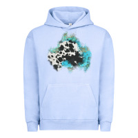 Pigment Grape Ice cowhide turquoise patch Urban Hoodie - AdoDesignShop