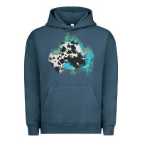 Pigment Midnight Navy cowhide turquoise patch Urban Hoodie - AdoDesignShop