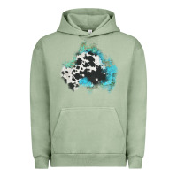 Pigment Oil Green cowhide turquoise patch Urban Hoodie - AdoDesignShop