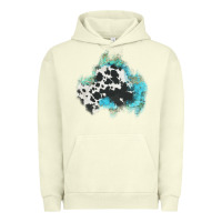 Pigment Pistachio cowhide turquoise patch Urban Hoodie - AdoDesignShop