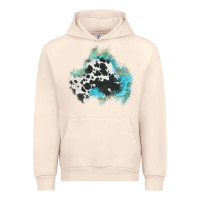 Sandshell cowhide turquoise patch Urban Hoodie - AdoDesignShop