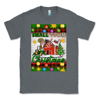 Charcoal Heather Small Town Christmas Classic Tee - Artiststas