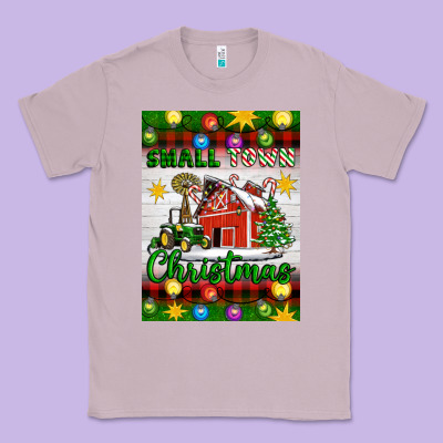 Small Town Christmas Classic Tee Designed By Artiststas