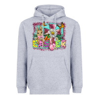 Heather Grey easter cross background Heavyweight Hoodie - BarkalooDesign