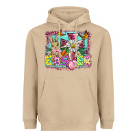 Mushroom easter cross background Heavyweight Hoodie - BarkalooDesign