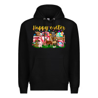 Black Happy Easter Animal Car Premium Hoodie - CowhideDigitalArt