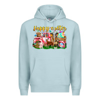 Blue Mist Happy Easter Animal Car Premium Hoodie - CowhideDigitalArt