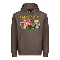 Coffee Happy Easter Animal Car Premium Hoodie - CowhideDigitalArt