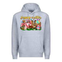 Heather Grey Happy Easter Animal Car Premium Hoodie - CowhideDigitalArt