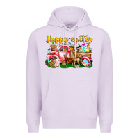 Lilac Happy Easter Animal Car Premium Hoodie - CowhideDigitalArt