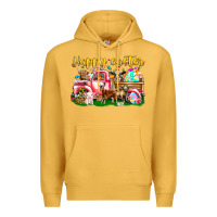 Mustard Happy Easter Animal Car Premium Hoodie - CowhideDigitalArt