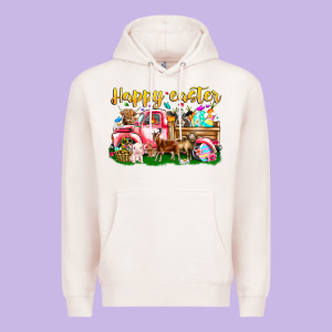 Happy Easter Animal Car Premium Hoodie Designed By Cowhidedigitalart