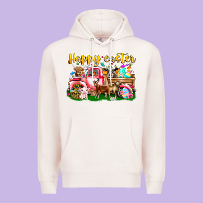 Happy Easter Animal Car Premium Hoodie Designed By Cowhidedigitalart