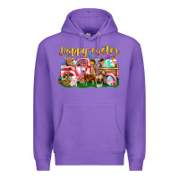 Purple Happy Easter Animal Car Premium Hoodie - CowhideDigitalArt