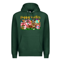 Sports Green Happy Easter Animal Car Premium Hoodie - CowhideDigitalArt