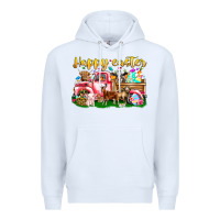 White Happy Easter Animal Car Premium Hoodie - CowhideDigitalArt