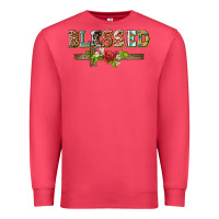 Cardinal blessed and floral cross Premium Sweatshirt - BarkalooDesign