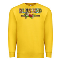 Lemon blessed and floral cross Premium Sweatshirt - BarkalooDesign