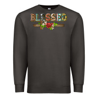 Smoke blessed and floral cross Premium Sweatshirt - BarkalooDesign