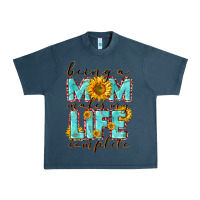 Midnight Navy Being a Mom makes my life complete Mother's Day Urban Heavy Tee - CowGirlArtShop