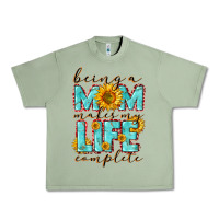 Oil Green Being a Mom makes my life complete Mother's Day Urban Heavy Tee - CowGirlArtShop