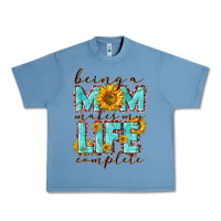 Pebble Blue Being a Mom makes my life complete Mother's Day Urban Heavy Tee - CowGirlArtShop