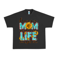 Pigment Black Being a Mom makes my life complete Mother's Day Urban Heavy Tee - CowGirlArtShop