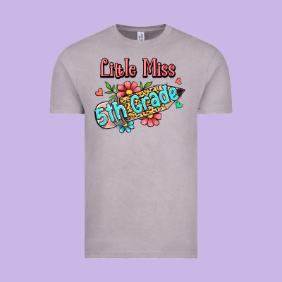 Little Miss Fifth Grade Vintage Tee Designed By Jasminsmagicworld