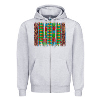 Heather Grey autism awareness leopard puzzle brush stroke Zipper Hoodie - Artiststas