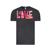 Vintage Black Love with gnome Valentine's Day Vintage Tee - HowdyJamesFarm