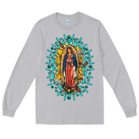 Moon Dust Our Lady Of Guadalupe Gemstone Sunflowers Long Sleeve Tee - FaDigitalArtStudio