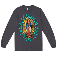 Smoke Our Lady Of Guadalupe Gemstone Sunflowers Long Sleeve Tee - FaDigitalArtStudio