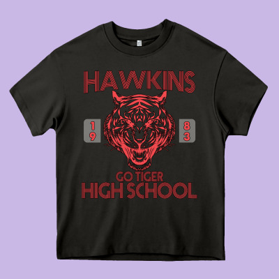 Go Tiger High School Heavy Core Tee Designed By Bettercallsaul