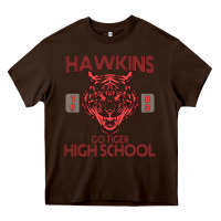 Chocolate Brown Go Tiger High School Heavy Core Tee - Bettercallsaul