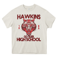 Cream Go Tiger High School Heavy Core Tee - Bettercallsaul