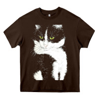 Chocolate Brown tuxedo cat t  shirt tuxedo cat t  shirt Heavy Core Tee - longCreatives